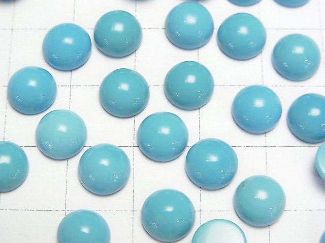 [Video] Arizona Kingman Turquoise AAA Round Cabochon 8x8mm 1pc