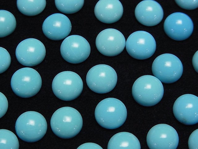 [Video] Arizona Kingman Turquoise AAA Round Cabochon 8x8mm 1pc