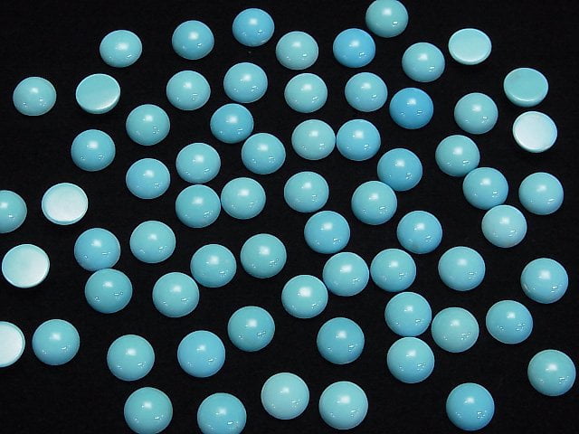 [Video] Arizona Kingman Turquoise AAA Round Cabochon 8x8mm 1pc