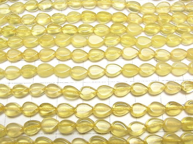 [Video]Yellow Opal AA++ Vertical Hole Pear shape (Smooth) 7x5mm 1strand beads (aprx.7inch/18cm)