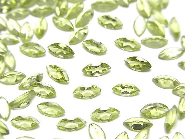 Marquise, Peridot, Undrilled (No Hole) Gemstone Beads