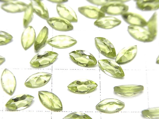 [Video]High Quality Peridot AAA Loose stone Marquise Faceted 6x3mm 5pcs