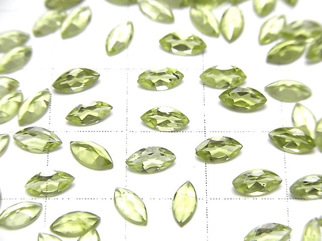[Video]High Quality Peridot AAA Loose stone Marquise Faceted 6x3mm 5pcs