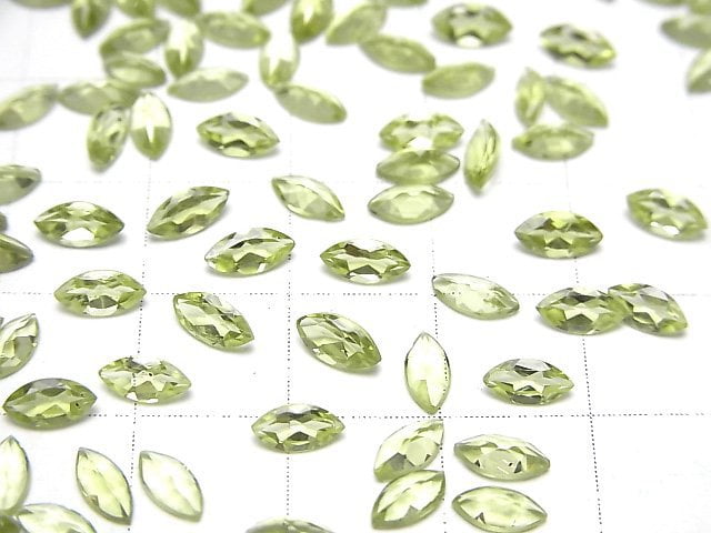 [Video]High Quality Peridot AAA Loose stone Marquise Faceted 6x3mm 5pcs