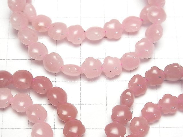 [Video] Guava Quartz AAA- Flower Shape 8x8mm Bracelet