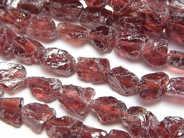 [Video] Garnet Rough Rock Nugget half or 1strand beads (aprx.15inch/38cm)