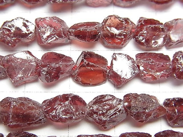 [Video] Garnet Rough Rock Nugget half or 1strand beads (aprx.15inch/38cm)