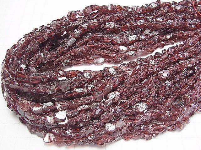 [Video] Garnet Rough Rock Nugget half or 1strand beads (aprx.15inch/38cm)