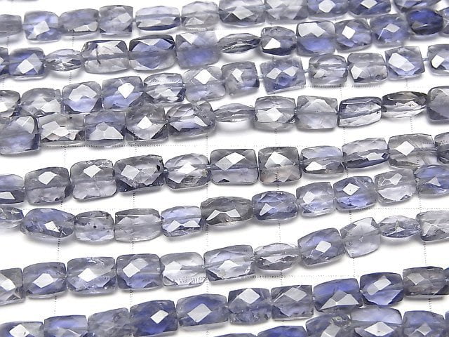 [Video]High Quality Iolite AA+ Faceted Rectangle 1strand beads (aprx.12inch/30cm)