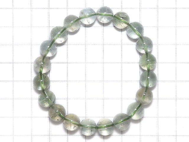 [Video][One of a kind] High Quality Green Sunstone Round 9.5mm Bracelet NO.9