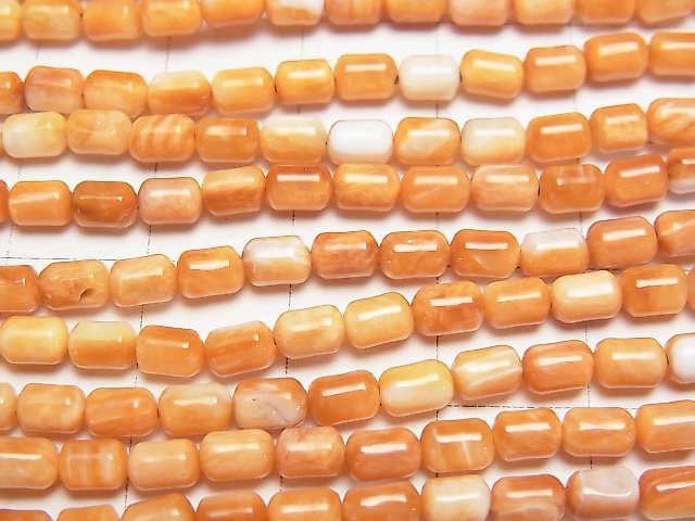 [Video] Spiny Oyster Shell Tube 5x3x3mm half or 1strand beads (aprx.15inch/37cm)