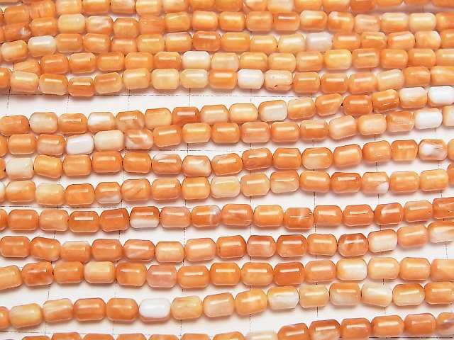 [Video] Spiny Oyster Shell Tube 5x3x3mm half or 1strand beads (aprx.15inch/37cm)