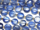 [Video] High Quality Kyanite AA++ Coin Half or 1 Strand Beads (approx. 13 inches/32 cm)