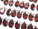 Garnet, Pear Shape Gemstone Beads