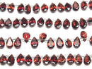 [Video]High Quality Mozambique Garnet AAA Pear shape Faceted 8x5mm half or 1strand (28pcs )