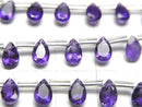 [Video]High Quality Amethyst AAA Pear shape Faceted 6x4mm 1strand (18pcs )