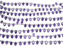 [Video]High Quality Amethyst AAA Pear shape Faceted 6x4mm 1strand (18pcs )