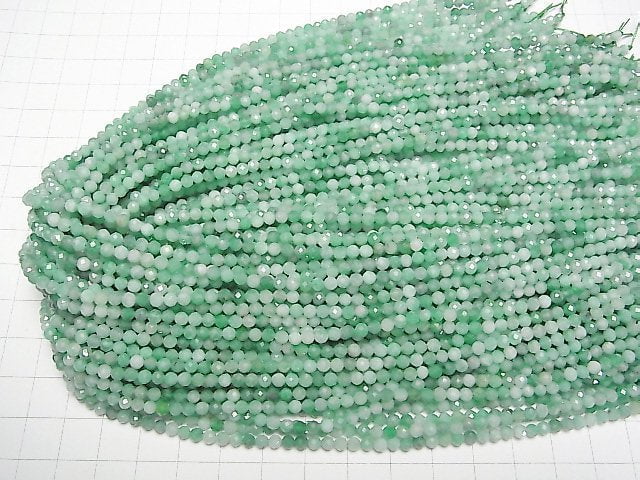 [Video]High Quality! Brazilian Emerald AAA- Faceted Round 3mm half or 1strand beads (aprx.15inch/37cm)