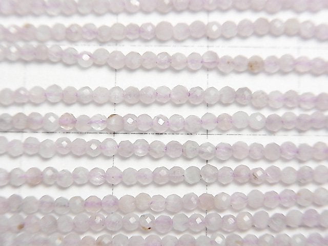 High Quality! Nigeria Kunzite AA Faceted Round 2mm 1strand beads (aprx.15inch/37cm)