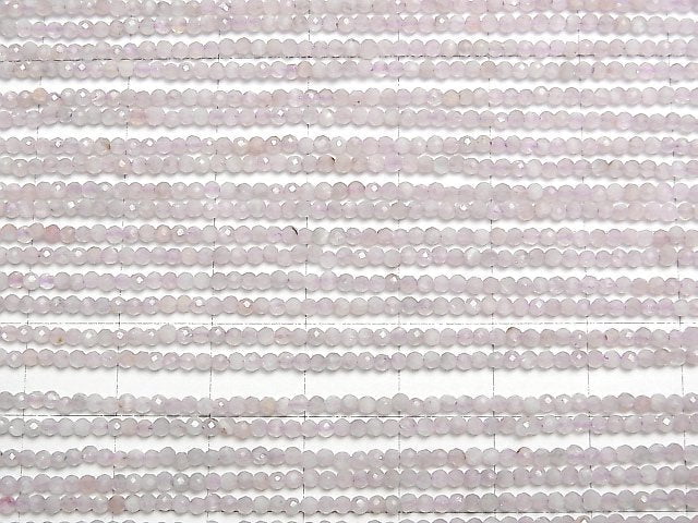 [Video] High Quality! Nigeria Kunzite AA Faceted Round 2mm 1strand beads (aprx.15inch/37cm)