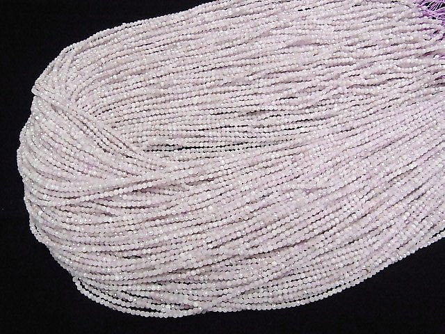[Video] High Quality! Nigeria Kunzite AA Faceted Round 2mm 1strand beads (aprx.15inch/37cm)