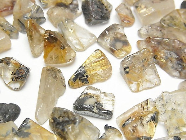 Chips, Rutilated Quartz Gemstone Beads