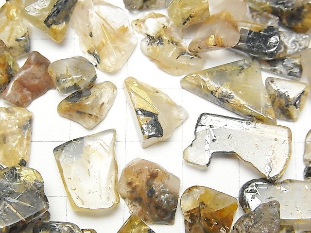 Rutilated Quartz xHematite AA++ Undrilled Chips 100g