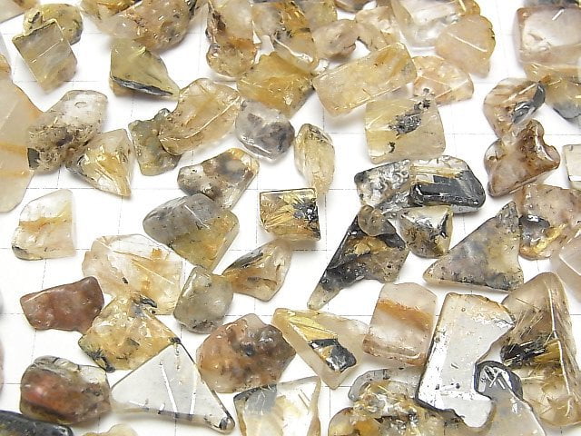 Rutilated Quartz xHematite AA++ Undrilled Chips 100g