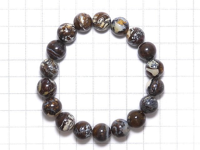 [Video][One of a kind] Australia Boulder Opal AA++ Round 11.5mm Bracelet NO.8