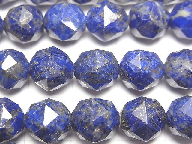 [Video] High Quality! Lapislazuli AA Star Faceted Round 10mm 1strand beads (aprx.15inch/37cm)