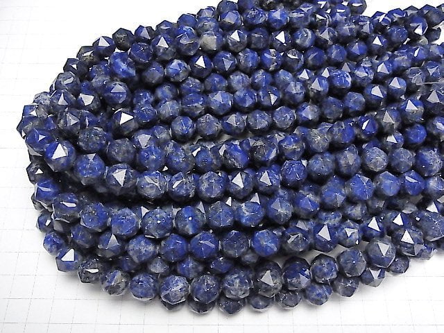 [Video]High Quality! Lapislazuli AA Star Faceted Round 12mm half or 1strand beads (aprx.15inch/37cm)