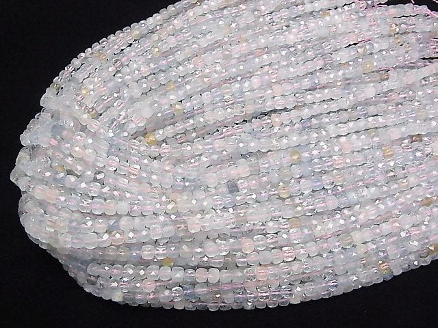 [Video]High Quality! Beryl Mix (Multicolor Aquamarine) AAA- Cube Shape 4.5x4.5x4.5mm half or 1strand beads (aprx.15inch/38cm)