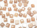 [Video] Peach Moonstone AAA- Square Cabochon 6x6mm 5pcs