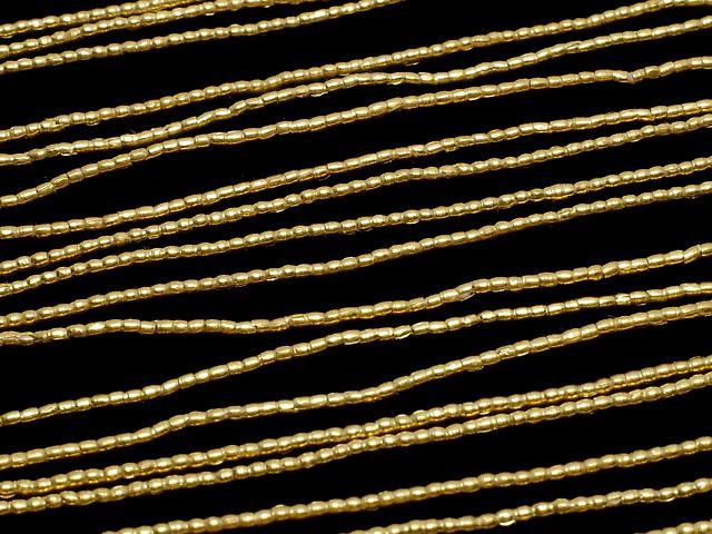 Karen Silver Tube 1.2x1.2x1.2mm 18KGP 1/4 or 1-strand beads (approx. 26 inches/64 cm)