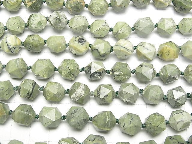 [Video] Green Opal 20Faceted Round 10mm half or 1strand beads (aprx.15inch/37cm)