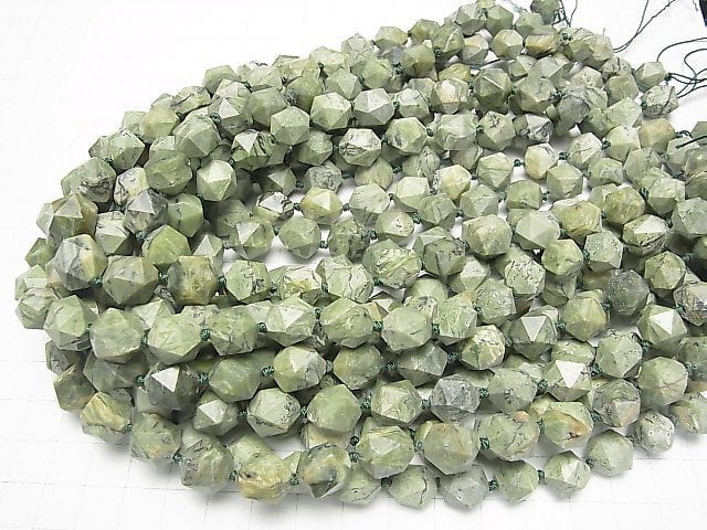 [Video] Green Opal 20Faceted Round 10mm half or 1strand beads (aprx.15inch/37cm)