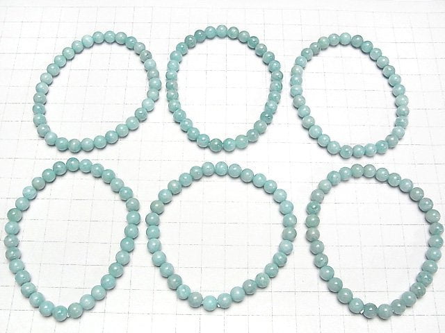 [Video] Mozambique Amazonite AA+ Round 6mm Bracelet