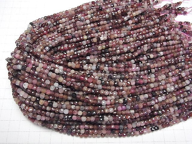 [Video]High Quality! MultiColor Spinel AA++ Cube Shape 4x4x4mm 1strand beads (aprx.15inch/37cm)