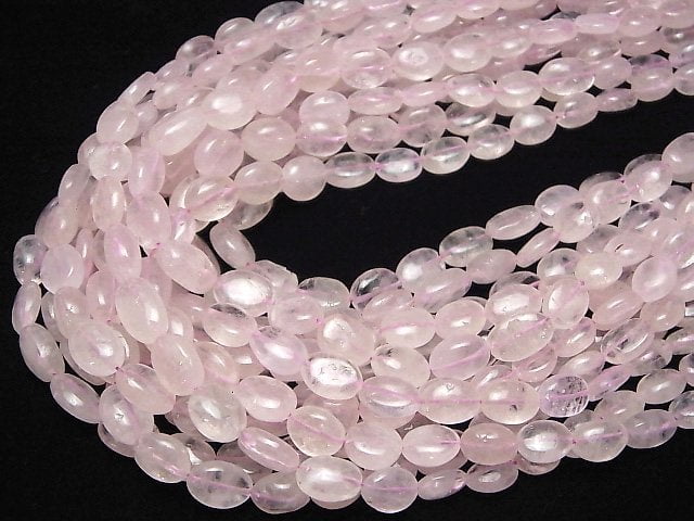 [Video]High Quality Morganite AA++ Oval half or 1strand beads (aprx.18inch/44cm)