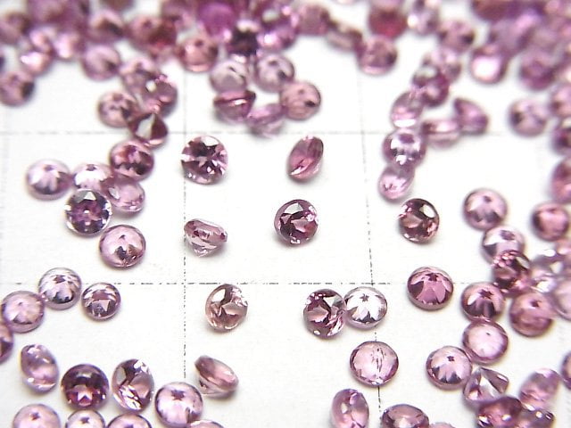 [Video]High Quality Malaya Garnet AAA Loose stone Round Faceted 2.5x2.5mm 10pcs