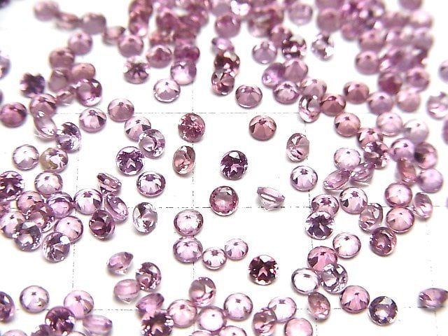 [Video]High Quality Malaya Garnet AAA Loose stone Round Faceted 2.5x2.5mm 10pcs