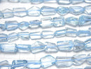 [Video]High Quality Sky Blue Topaz AA++ Faceted Nugget half or 1strand beads (aprx.12inch/30cm)