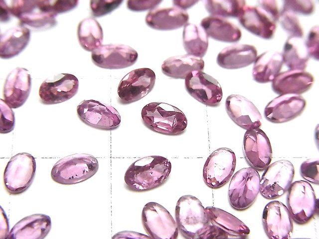 [Video]High Quality Malaya Garnet AAA Loose stone Oval Faceted 5x3mm 3pcs