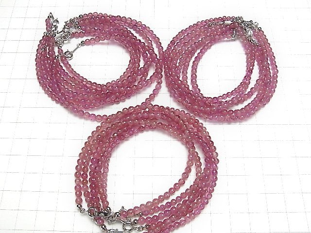 [Video]High Quality Ruby AAA-Round 3.5mm Bracelet