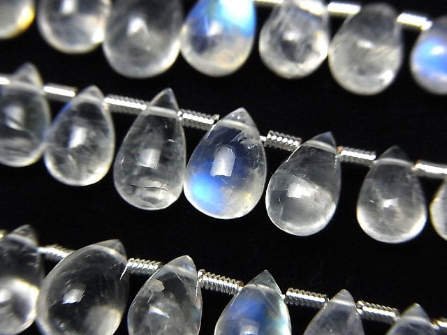 Drop, Rainbow Moonstone Gemstone Beads