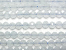 [Video]High Quality! Aquamarine AA++ Faceted Round 4mm 1strand beads (aprx.15inch/37cm)