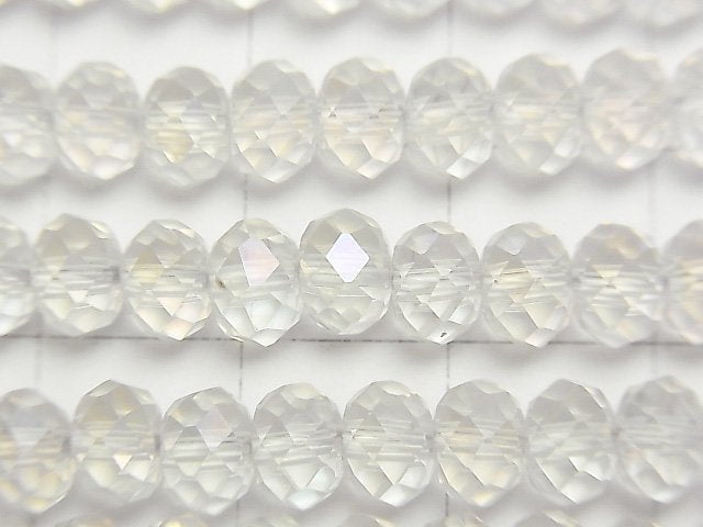 [Video]High Quality! Aqua Crystal Faceted Button Rondelle 6x6x4mm half or 1strand beads (aprx.15inch/36cm)