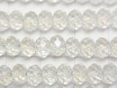 [Video]High Quality! Aqua Crystal Faceted Button Rondelle 6x6x4mm half or 1strand beads (aprx.15inch/36cm)