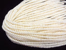 [Video]White Coral Faceted Button Rondelle 5x5x4mm 1strand beads (aprx.15inch/38cm)