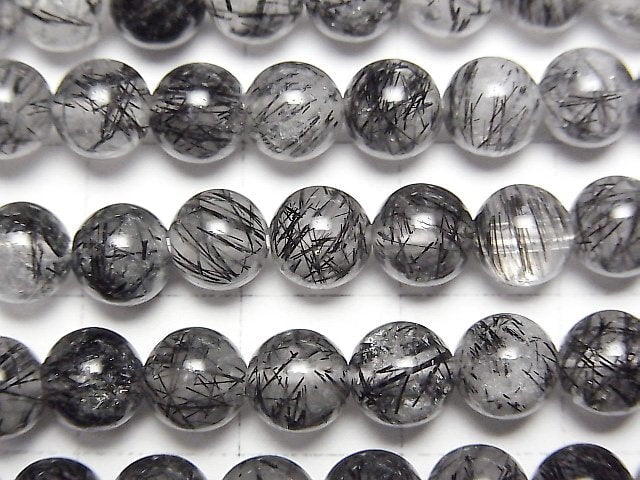 [Video]Tourmaline Quartz AAA- Round 6mm 1strand beads (aprx.15inch/36cm)